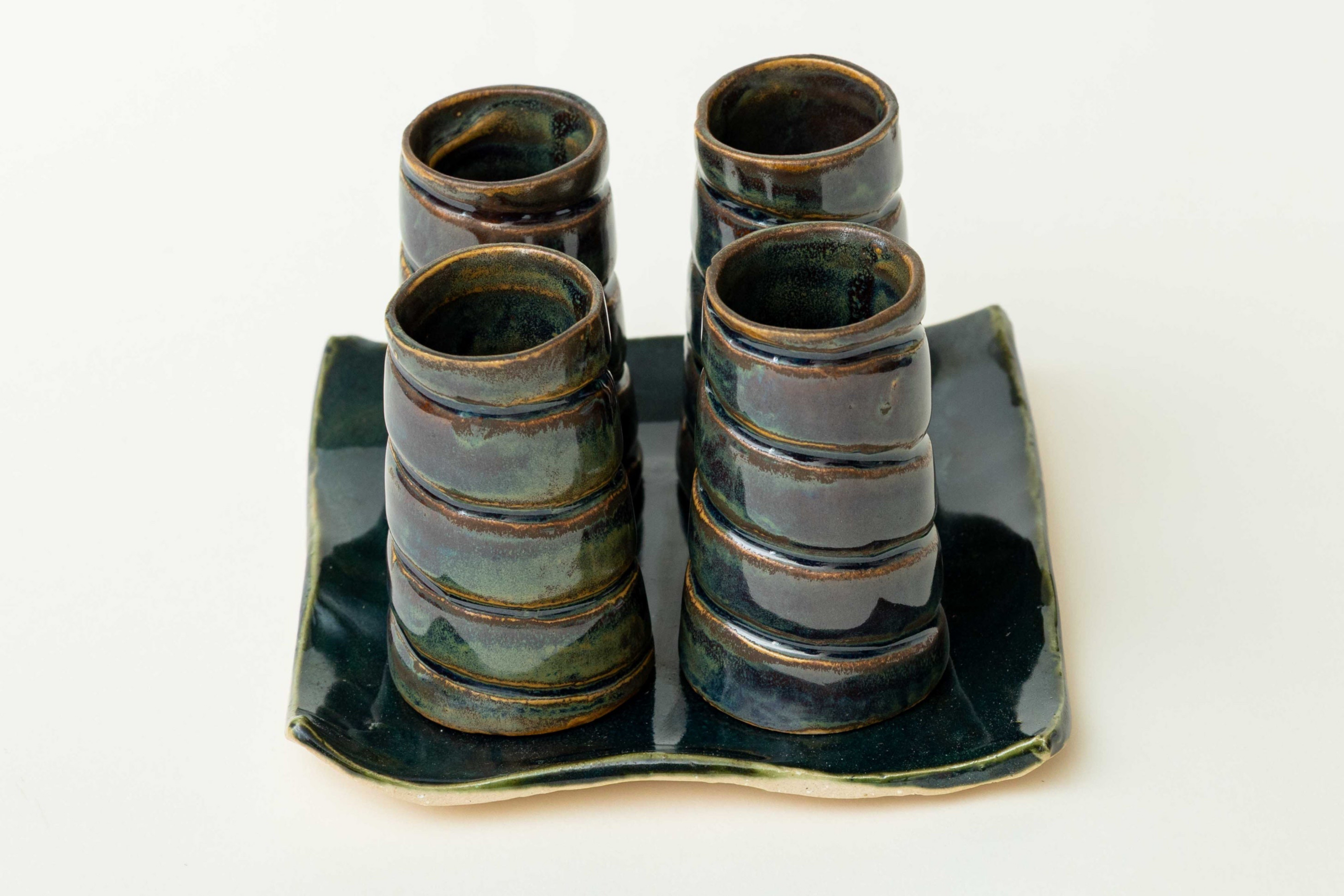 Tequilero 4 Piezas (con base)