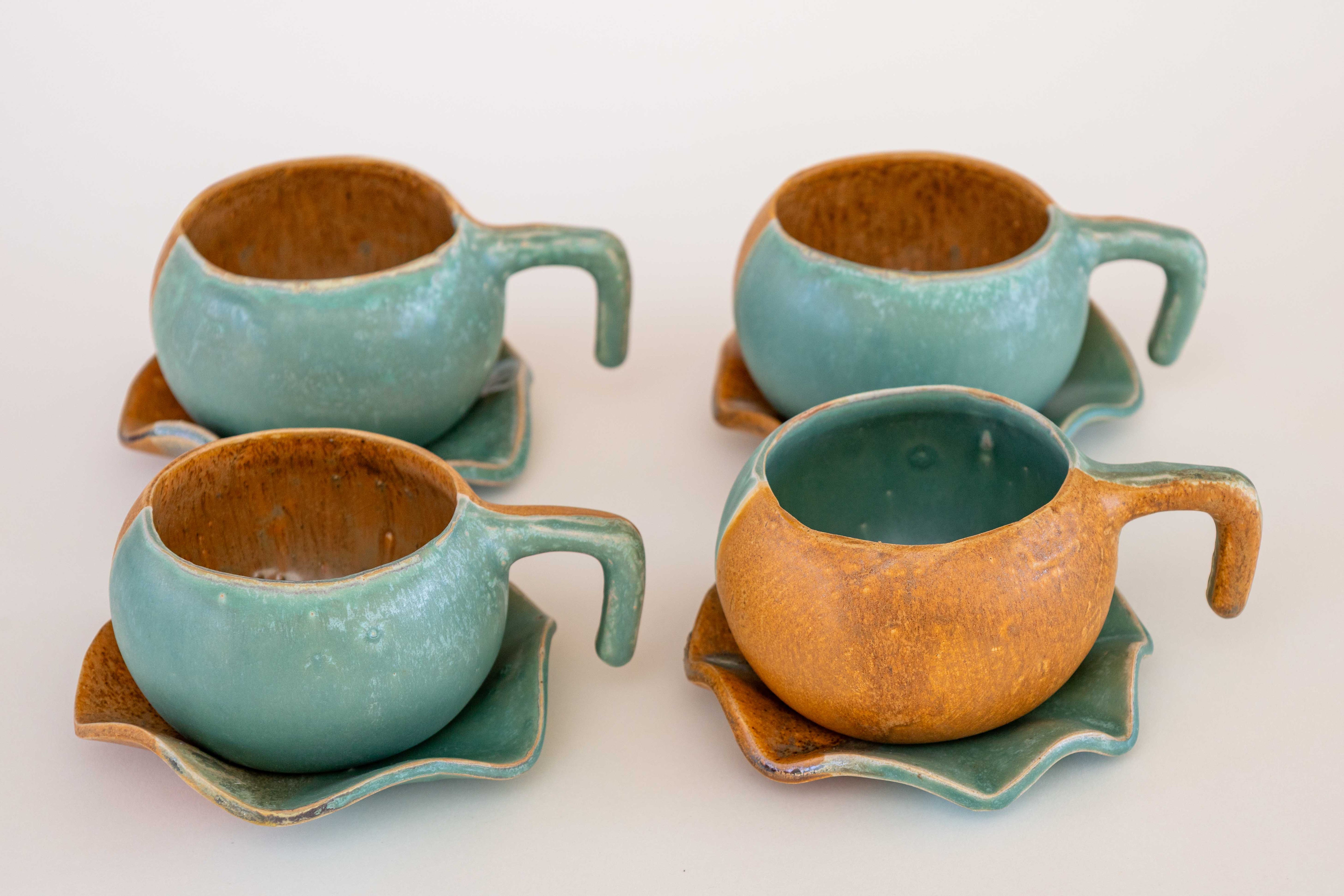 Juego Terno de Café y Plato (4 Juegos)