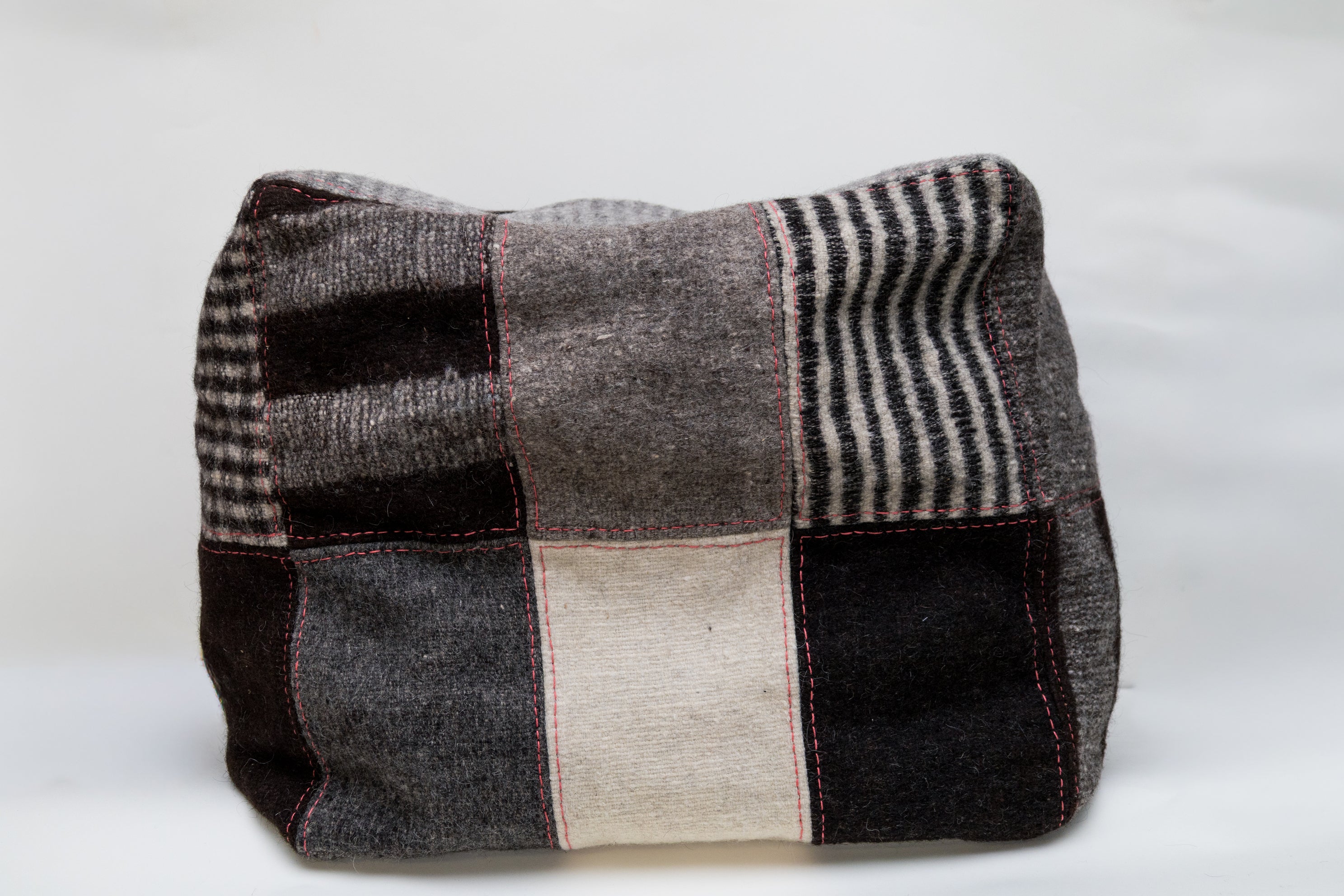 Puf Telar de Pedal Chamula en Lana